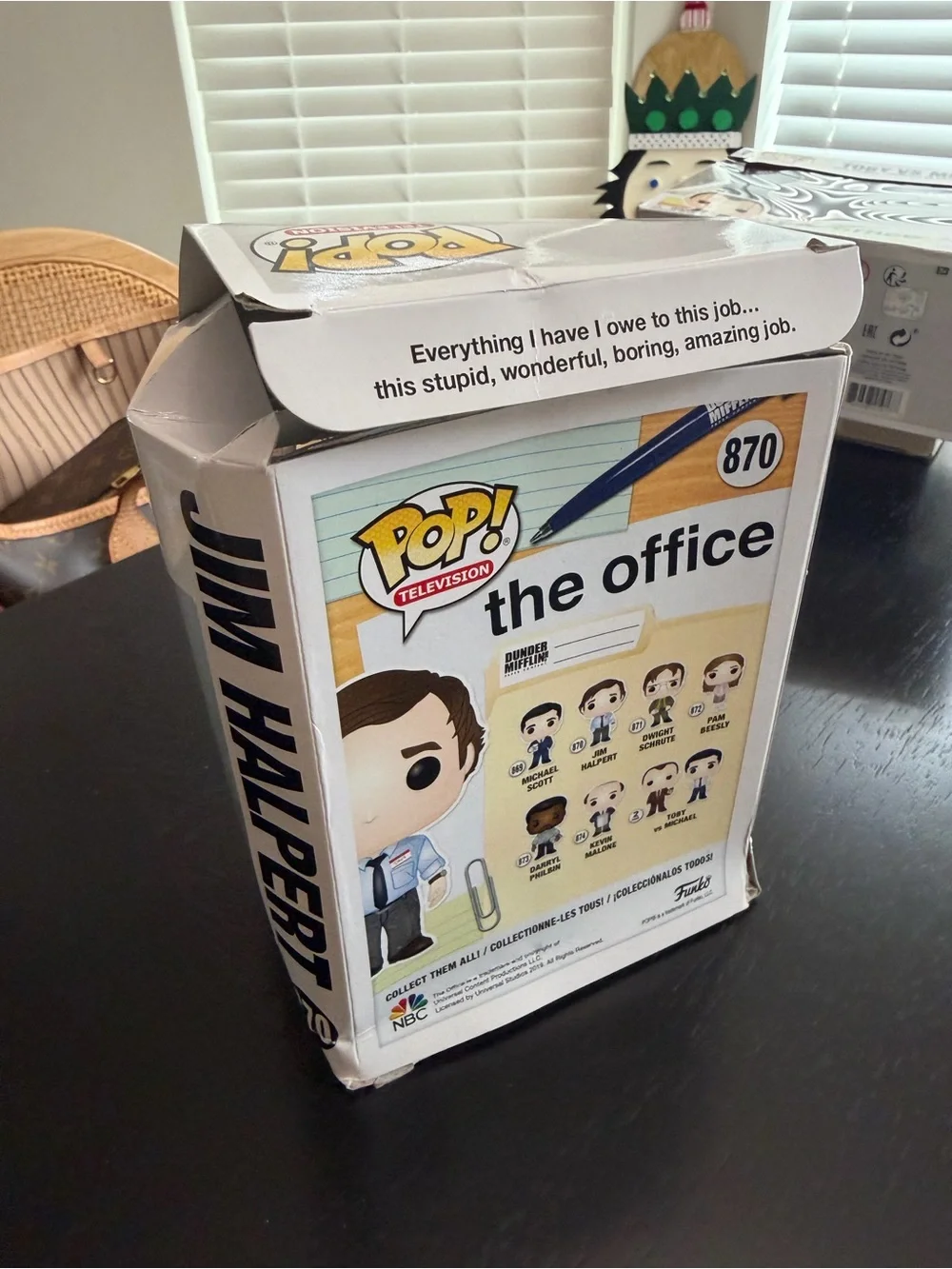 Funko Jim Halpert Pop! Vinyl - Light Blue Shirt, Black Hair - Picture 2 of 2